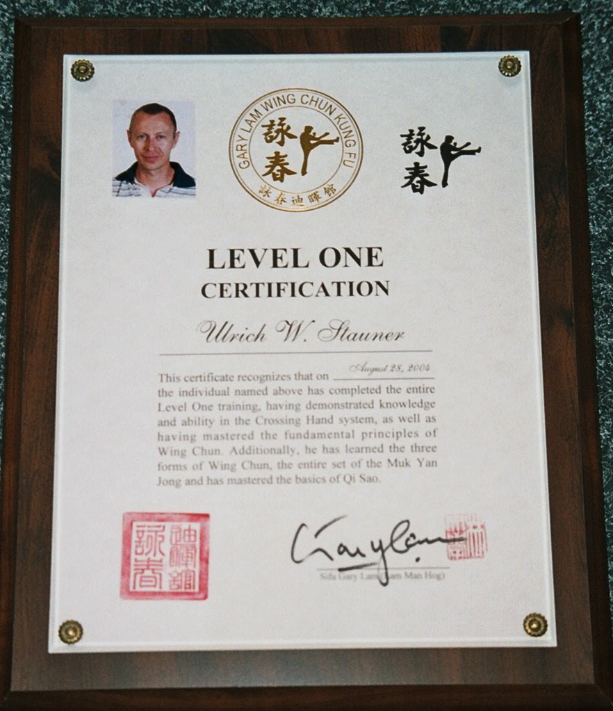 Ulrich Stauner Certification Level One